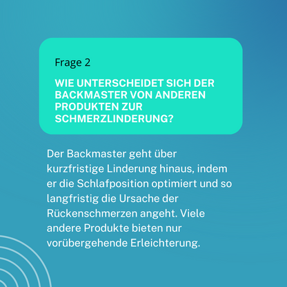 Backmaster Ergonmisches Seitenschläfer Kissen